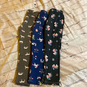 Girls Carters Unicorn Legging Lot 6x